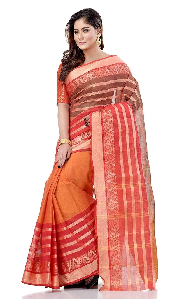 Handloom Cotton Bengali Tant Saree