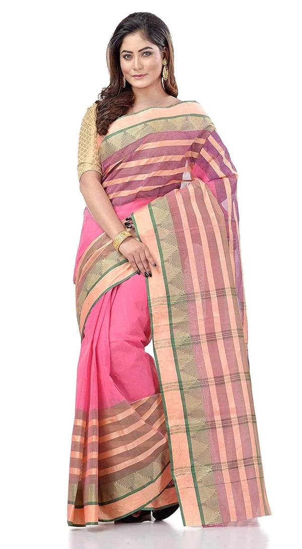 Handloom Cotton Bengali Tant Saree