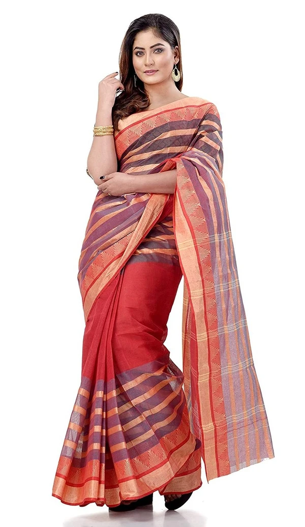 Handloom Cotton Bengali Tant Saree