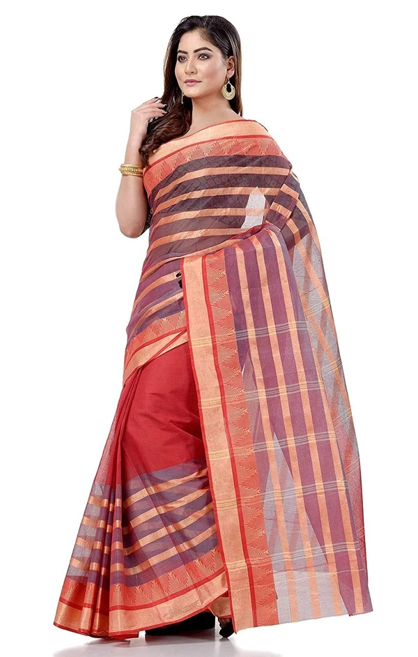 Handloom Cotton Bengali Tant Saree