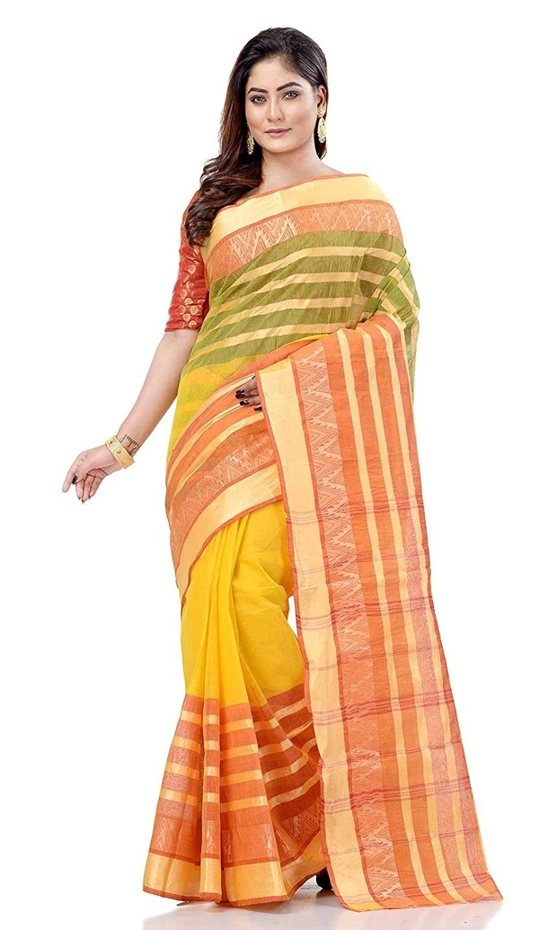 Handloom Cotton Bengali Tant Saree