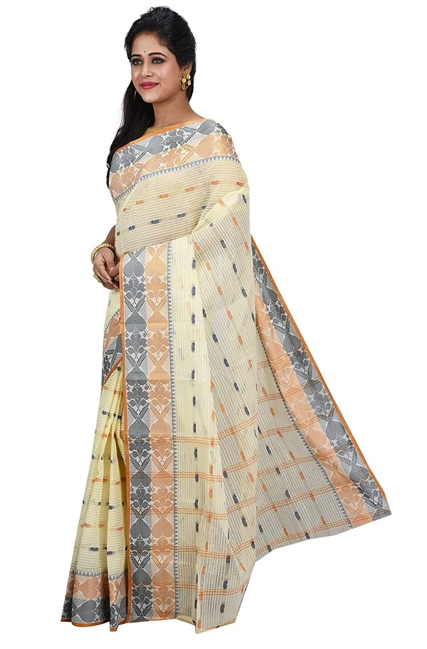 Handloom Cotton Bengali Tant Saree