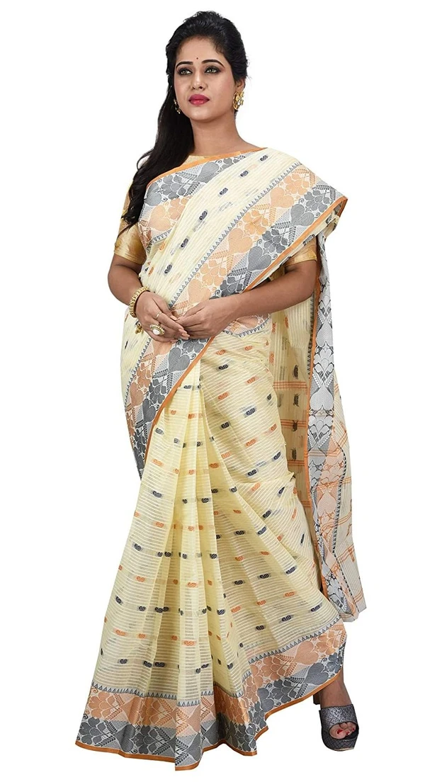 Handloom Cotton Bengali Tant Saree