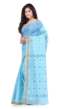 Handloom Zari Border Bengali Tant Saree