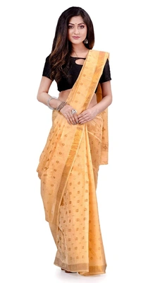 Handloom Zari Border Bengali Tant Saree