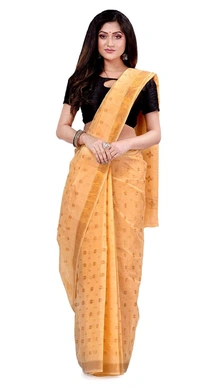 Handloom Zari Border Bengali Tant Saree