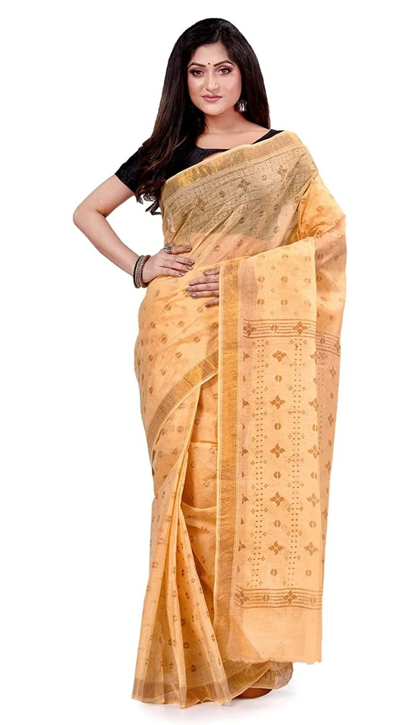 Handloom Zari Border Bengali Tant Saree