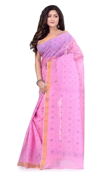 Handloom Zari Border Bengali Tant Saree