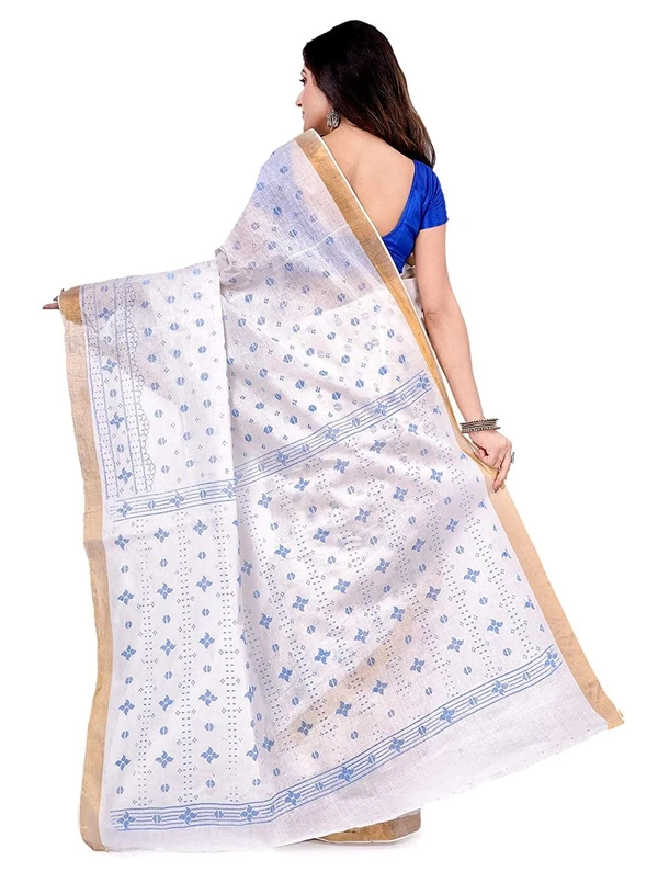 Handloom Zari Border Bengali Tant Saree