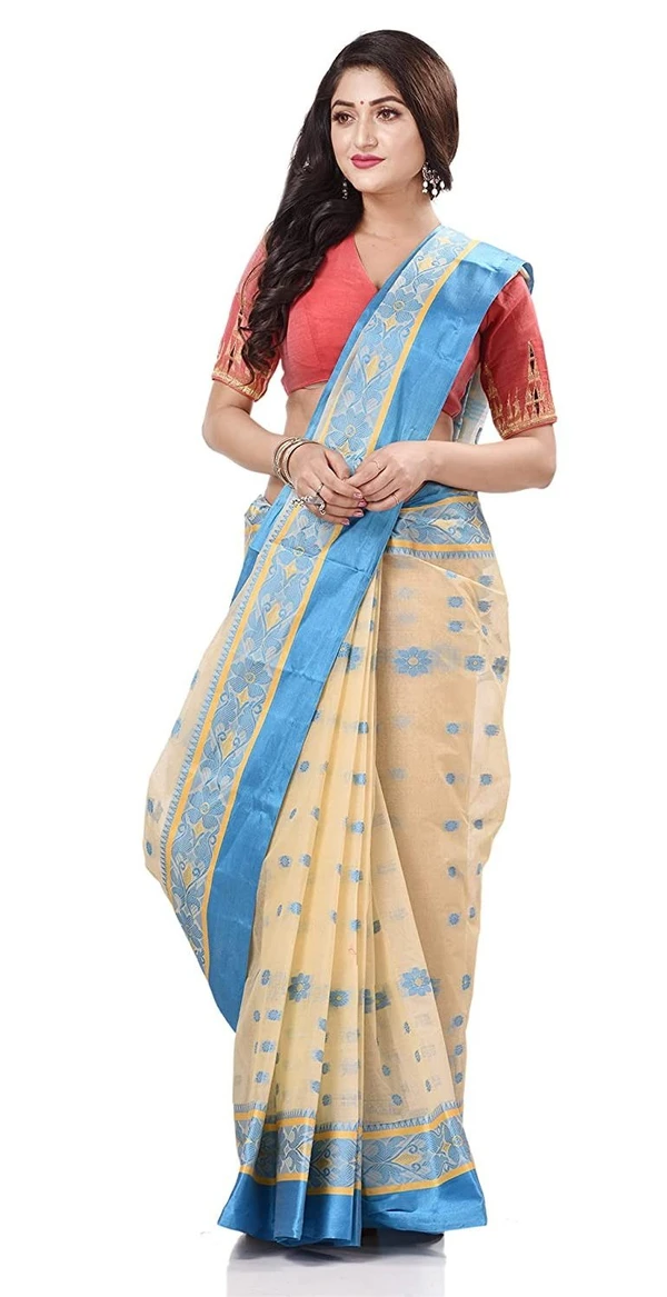 Handloom Cotton Bengali Tant Saree