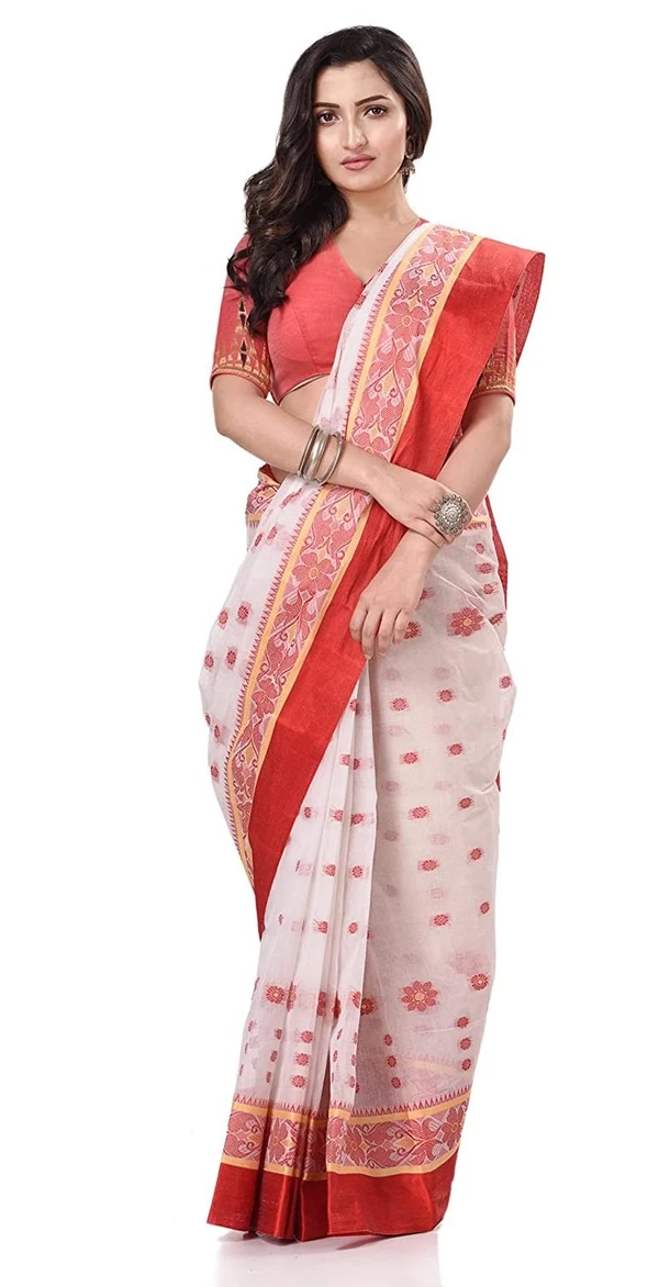 Handloom Cotton Bengali Tant Saree