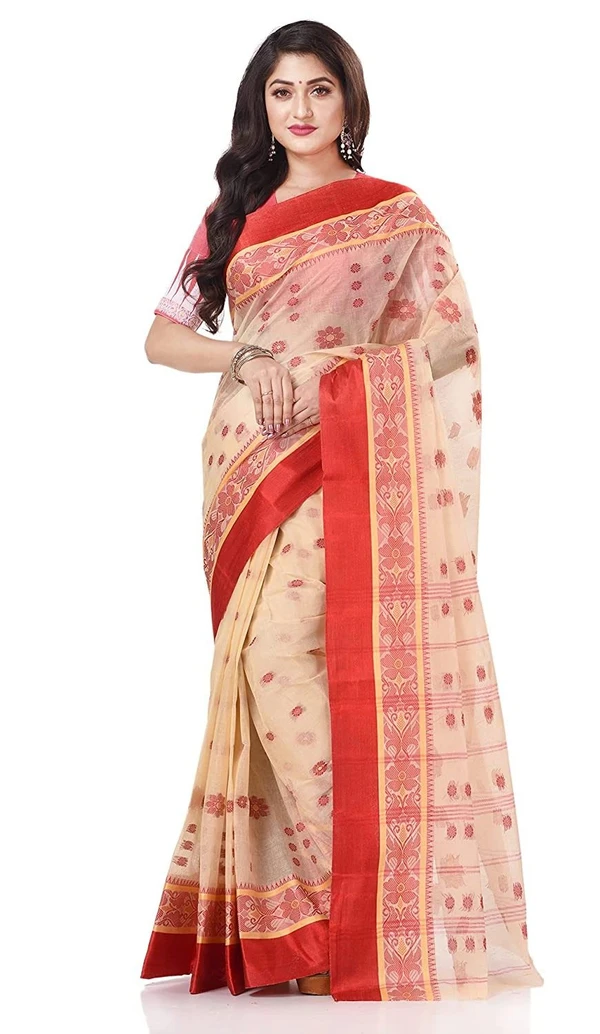 Handloom Cotton Bengali Tant Saree