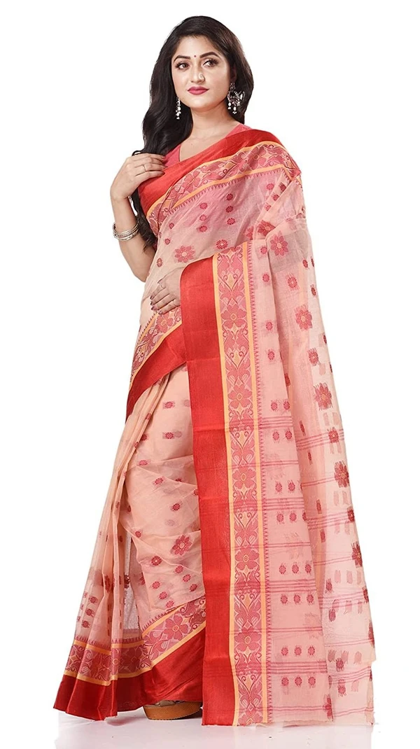 Handloom Cotton Bengali Tant Saree