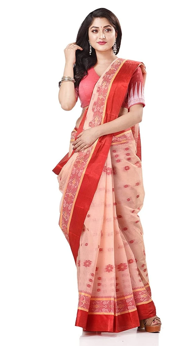 Handloom Cotton Bengali Tant Saree