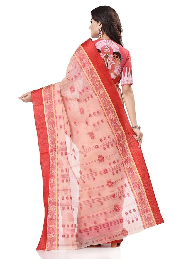 Handloom Cotton Bengali Tant Saree