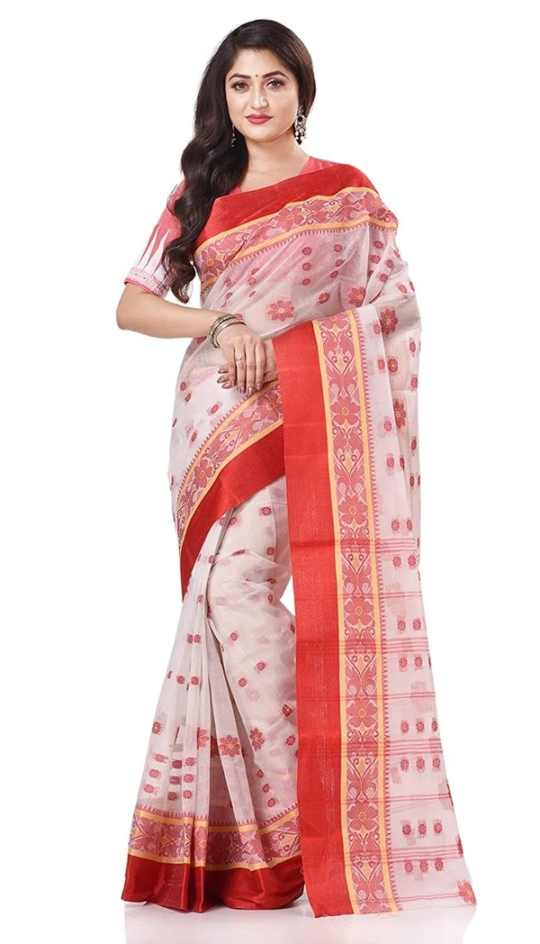 Handloom Cotton Bengali Tant Saree