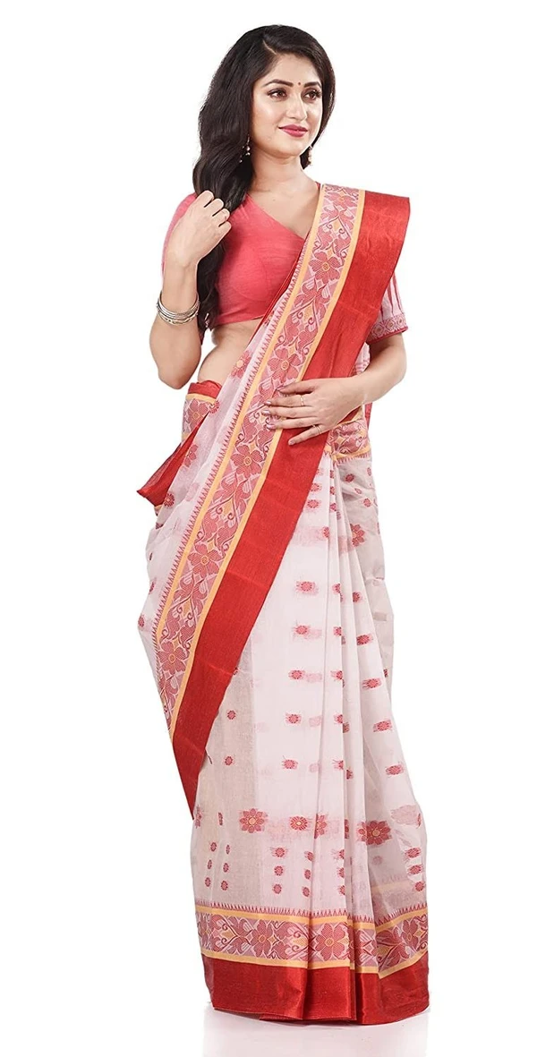 Handloom Cotton Bengali Tant Saree