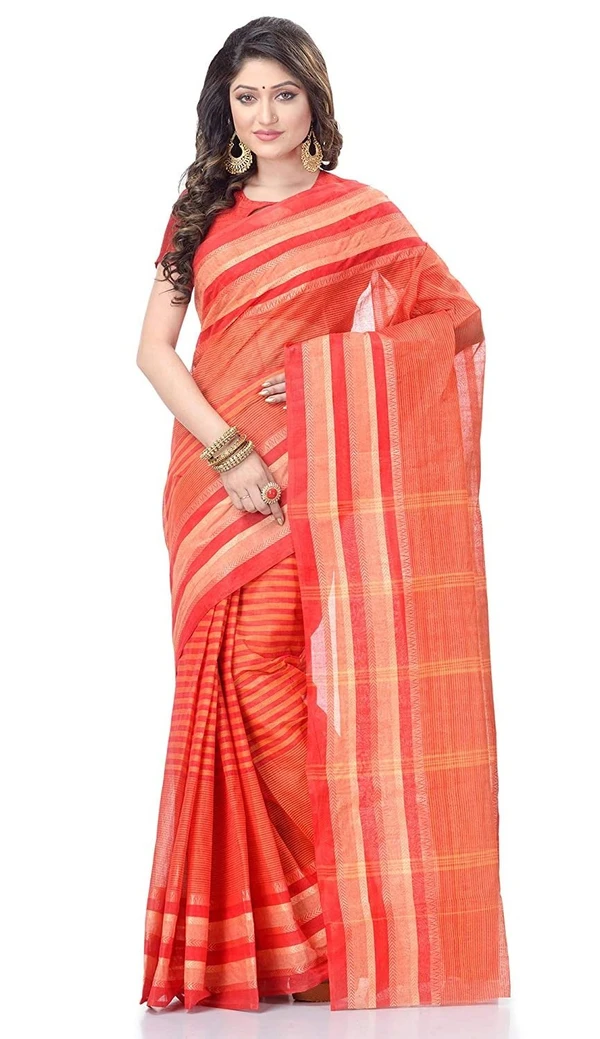 Handloom Cotton Bengali Tant Saree