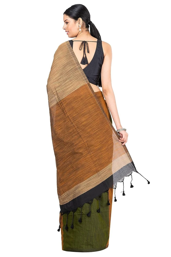 Handloom Multicolored Big Strips Saree