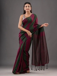 Handloom Multicolored Strips Saree