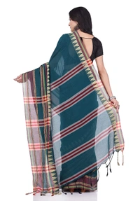 Traditional Woven Temple Border Saree - Sea Green