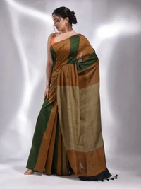 Handloom Multicolored Strips Saree - Sahara
