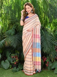 Traditional Woven Border Saree - Pot Pourri
