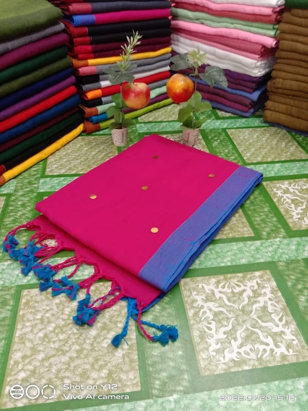 Handloom Gini Scquence Woven Cotton Saree - Pink