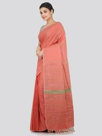 Handloom Cotton Khesh Saree - Beauty Bush, Cotton, Cotton