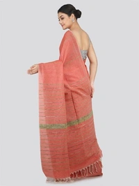 Handloom Cotton Khesh Saree - Beauty Bush, Cotton, Cotton