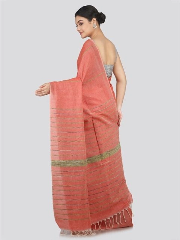 Handloom Cotton Khesh Saree - Beauty Bush, Cotton, Cotton