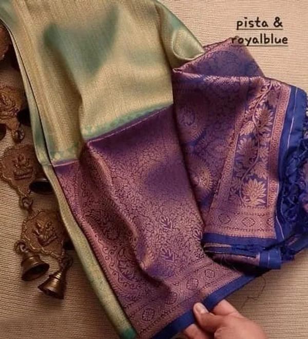 Kanjeevaram Art Silk Woven Design Sarees - Olivine, Art Silk