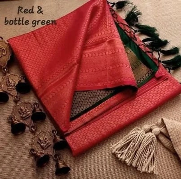Kanjeevaram Art Silk Woven Design Sarees - Red, Art Silk