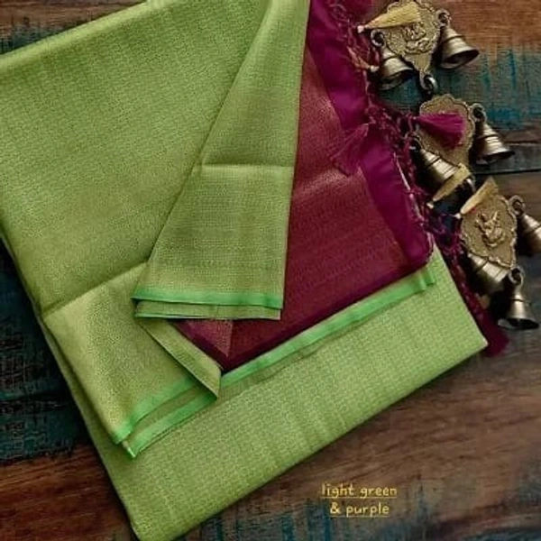 Kanjeevaram Art Silk Woven Design Sarees - Green, Art Silk