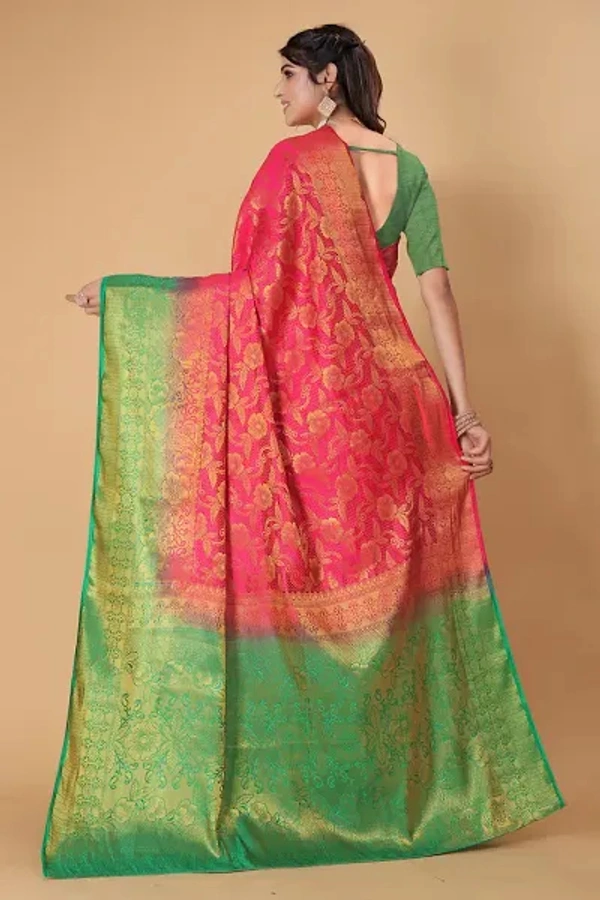 Kanjeevaram Art Silk Woven Design Sarees - Red