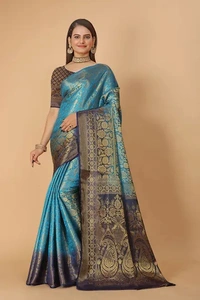 Kanjeevaram Art Silk Woven Design Sarees - Pelorous
