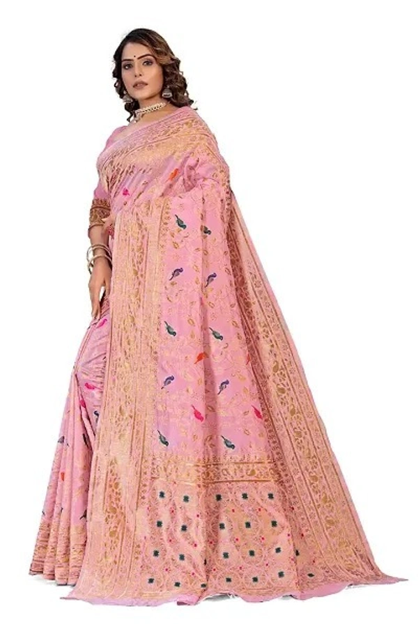 Kanjeevaram Art Silk Woven Design Sarees - Pink
