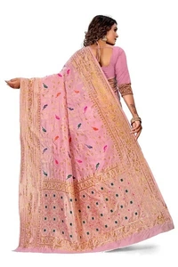 Kanjeevaram Art Silk Woven Design Sarees - Pink