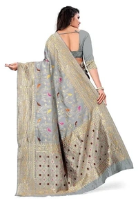 Kanjeevaram Art Silk Woven Design Sarees - Gray