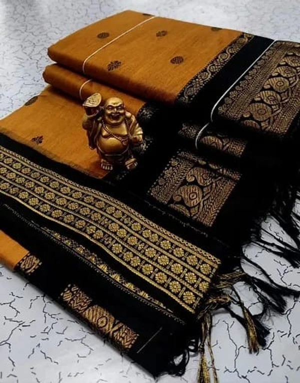 Elegant South Cotton Jacquard Woven Saree - Sahara, Cotton