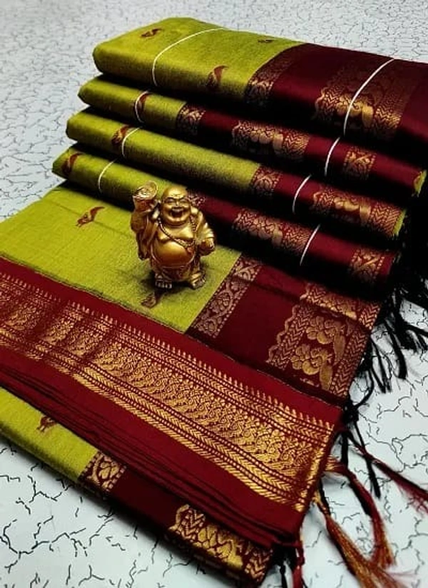 Elegant South Cotton Jacquard Woven Saree - Lima