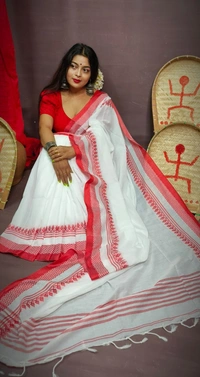 Raja & Nilima Traditional Temple Woven Border Saree