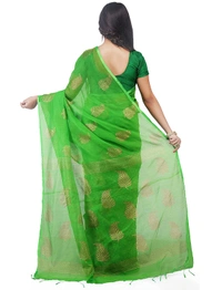 Golden Leaf Hand Paint Saree - La Palma