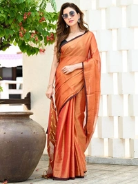 Handloome Duel Tone Tissue Cotton Saree