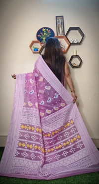 Handloom Traditional Woven Soft Jamdani - Wisteria