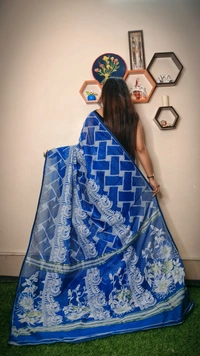 Handloom Traditional Woven Soft Jamdani - Blue