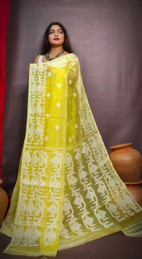 Handloom Traditional Woven Soft Jamdani - Cream