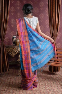 Handloom Begampuri Work Cotton Saree - Shakespeare, Cotton (CK)