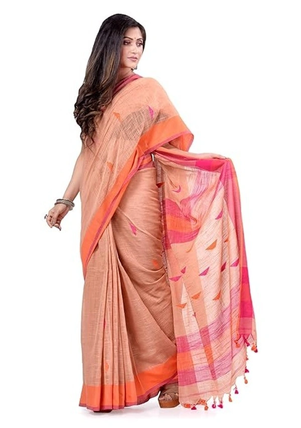 Traditional Bengali Handloom Barfi Saree - Charm