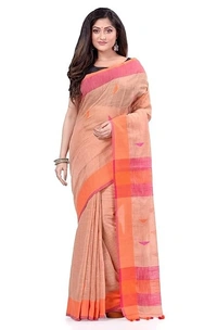Traditional Bengali Handloom Barfi Saree - Charm